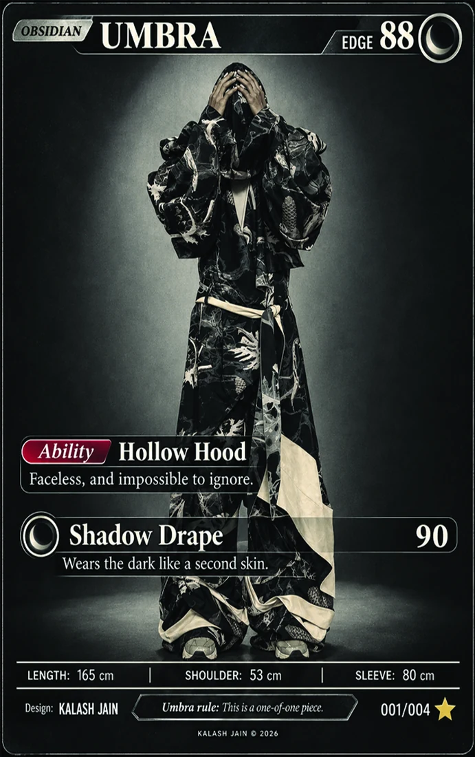 Obsidian specimen card: Umbra