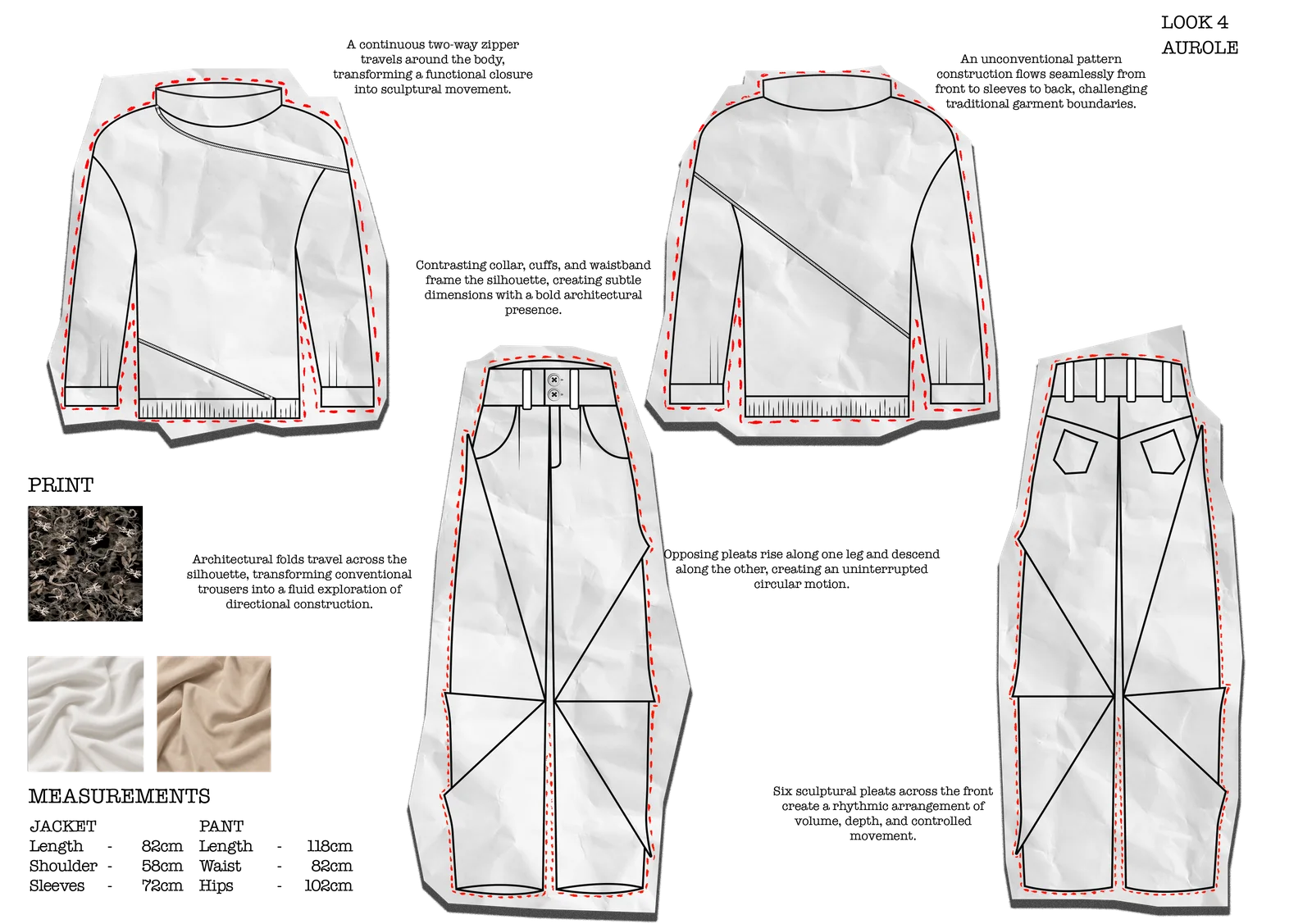 Aurole, technical flat